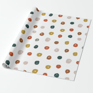 Abstrakte Wasserfarben-Neutralpunkte Geschenkpapier