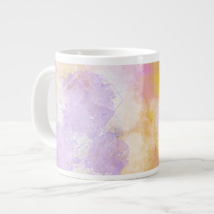 Abstrakte Wasserfarben - Orangefarbener Hintergrun Jumbo-Tasse