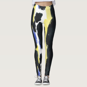 Abstrakte Wasserfarben Pinselstriche Leggings