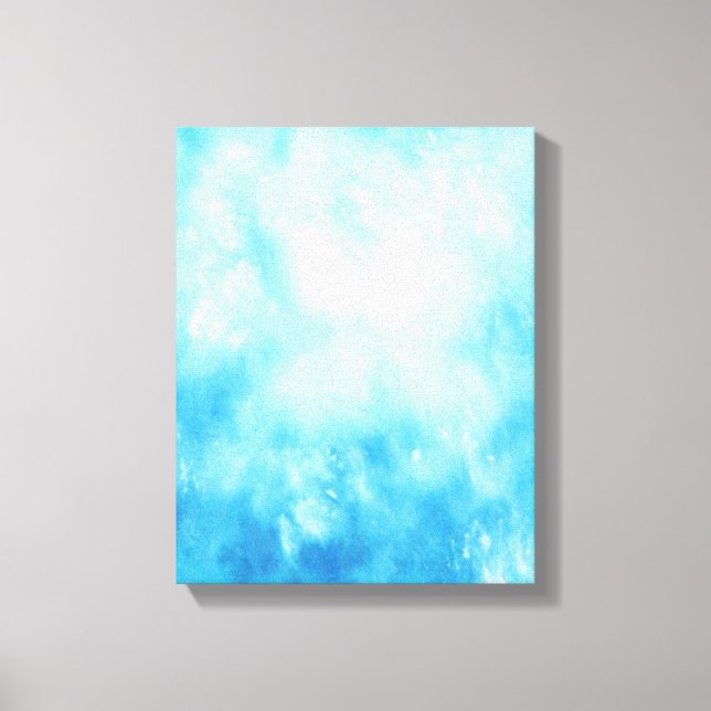 Abstrakte Wasserfarbenhintergründe: blau Leinwanddruck (Vorderseite)