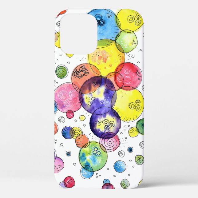 Abstrakte Wasserfarbkreise Case-Mate iPhone Hülle (Rückseite)