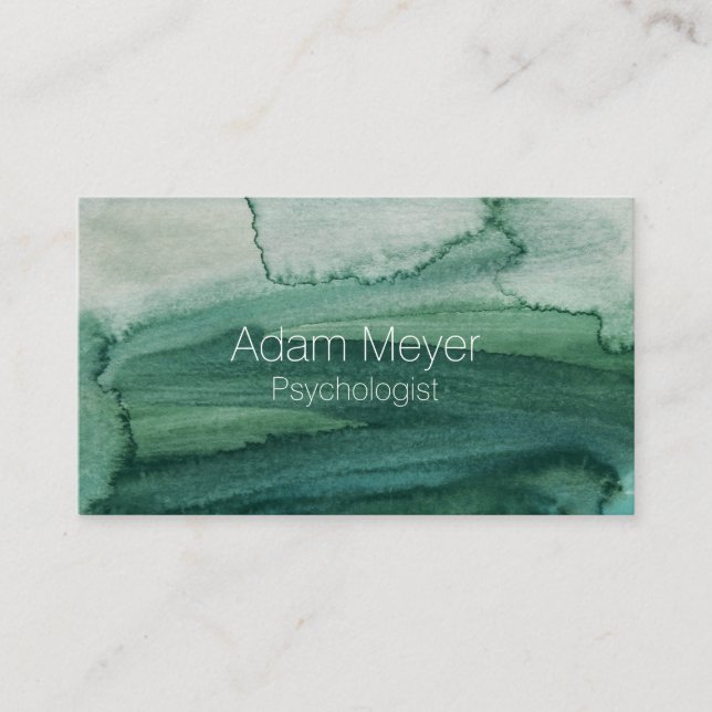 Abstrakte Watercolor-Beschaffenheits-noble Visitenkarte (Vorderseite)