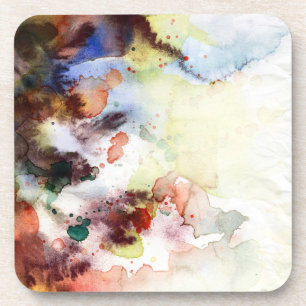 Abstrakte Watercolor Grungebeschaffenheit mit Getränkeuntersetzer