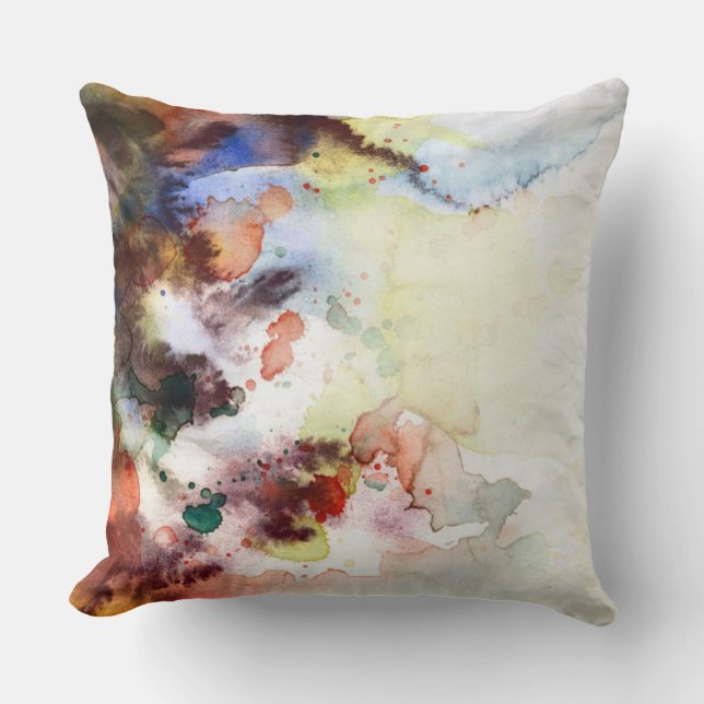 Abstrakte Watercolor Grungebeschaffenheit mit Kissen (Vorderseite)