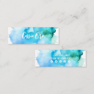 Abstrakte Watercolor Splash Custom Social Media Mini Visitenkarte