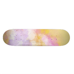 Abstrakte Watercolors - orange Hintergrund Skateboard