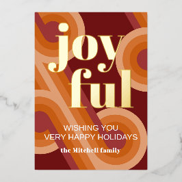 Abstrakte Wave Art Muster Real Gold Folien Feiertagskarte