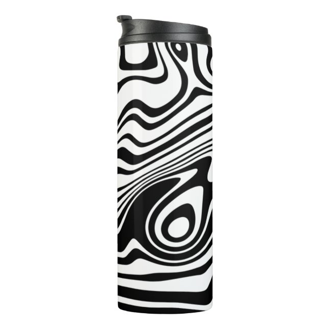 Abstrakte Wave Thermal Tumbler - Individuelle Farb Thermosbecher (Nach rechts gedreht)
