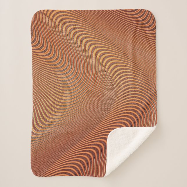 Abstrakte Waves Art Sherpa Blanket Sherpadecke (Vorderseite)