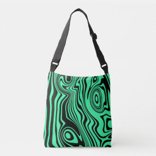 Abstrakte Waves Crossbody Bag - kundenspezifische Tragetaschen Mit Langen Trägern