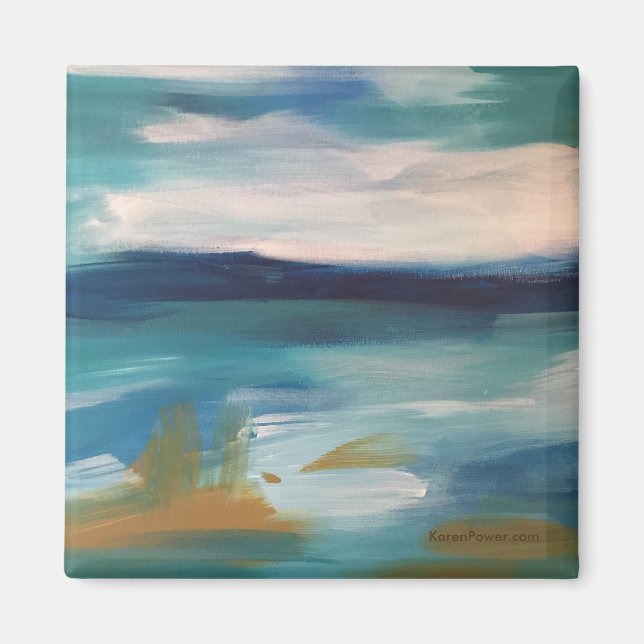 Abstrakte Waves - Magnet (Vorne)