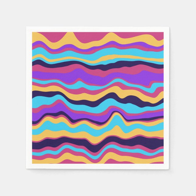 Abstrakte Waves Serviette (Vorderseite)