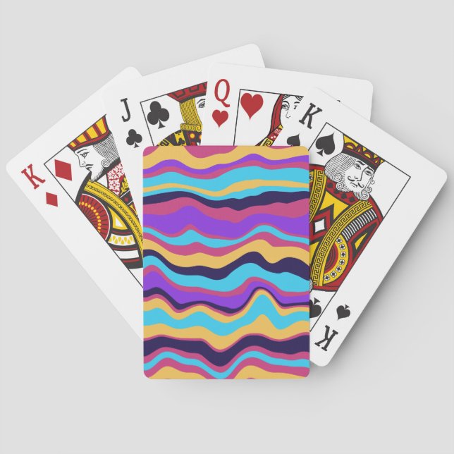 Abstrakte Waves Spielkarten (Rückseite)