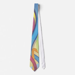 Abstrakte Wavy Lines Krawatte