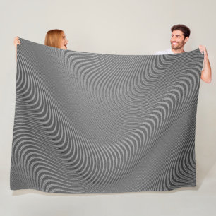 Abstrakte Wavy Stripes Fleece Blanket
