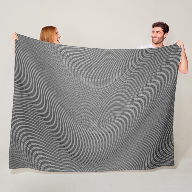 Abstrakte Wavy Stripes Fleece Blanket (Beispiel)