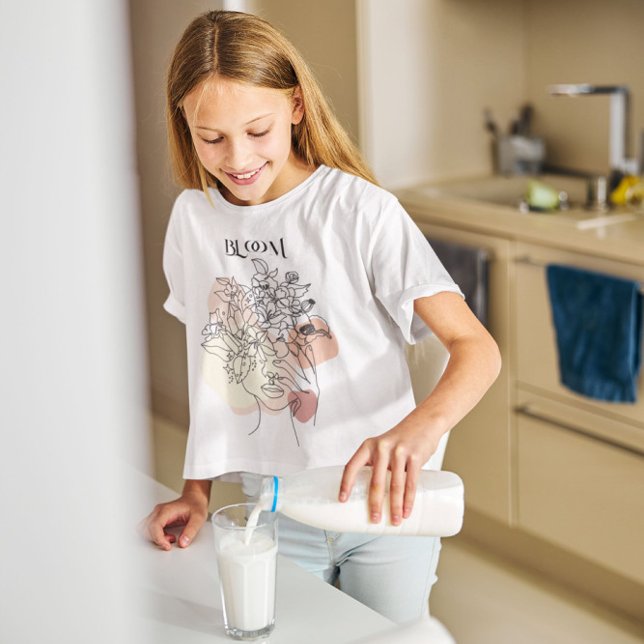 Abstrakte weibliche Linie Kunst, erdige Töne T-Shirt (Von Creator hochgeladen)