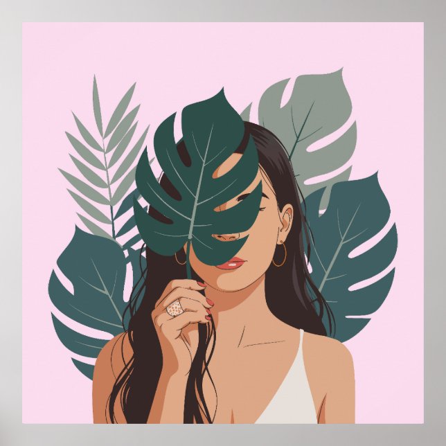 Abstrakte weibliche Printwerbung, Werteposter (Mat Poster (Vorne)