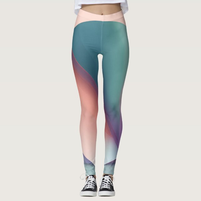 Abstrakte weiche Leggings (Vorderseite)