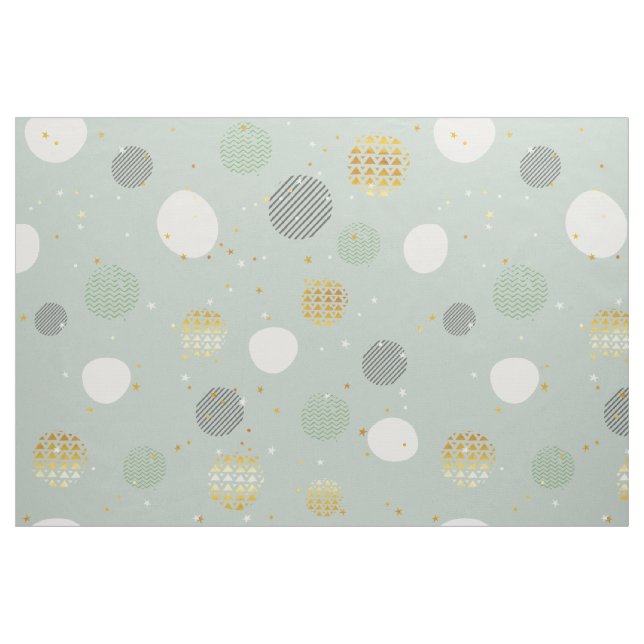 Abstrakte Weihnachtsbälle Modernes Muster Stoff (Fat Quarter (45,7 x 55,9 cm))