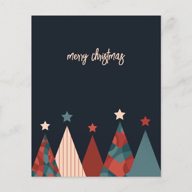 Abstrakte Weihnachtsbaume Flyer (Vorne)