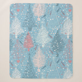 Abstrakte Weihnachtsbaumen Muster 2 Sherpa Blanket Sherpadecke
