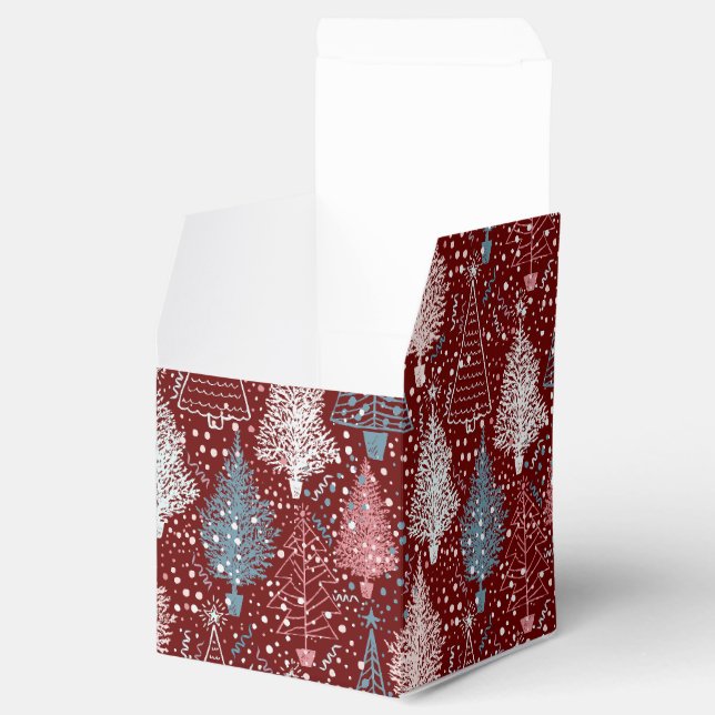 Abstrakte Weihnachtsbaumen Muster 3 Geschenkschachtel (Geöffnet)
