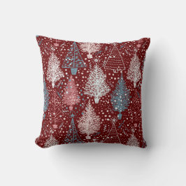 Abstrakte Weihnachtsbaumen Muster 3 Kissen