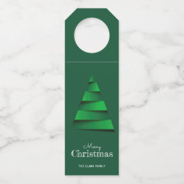 Abstrakte Weihnachtsbaumfeier Flaschenanhänger