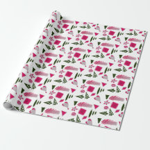 Abstrakte Weihnachtsdesigns in Rosa und Rosa