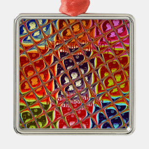 Abstrakte Weihnachtsfarbensammlung. Ornament Aus Metall