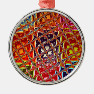 Abstrakte Weihnachtsfarbensammlung. Ornament Aus Metall