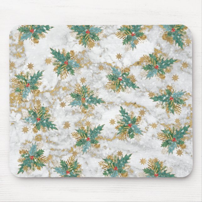 Abstrakte Weihnachtskunst Mousepad (Vorne)