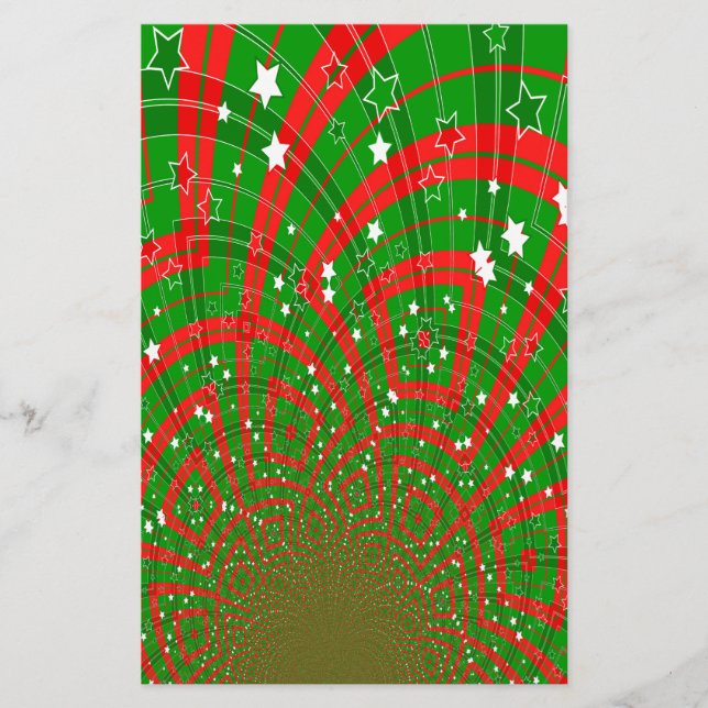 abstrakte Weihnachtsmuster Briefpapier (Vorderseite)