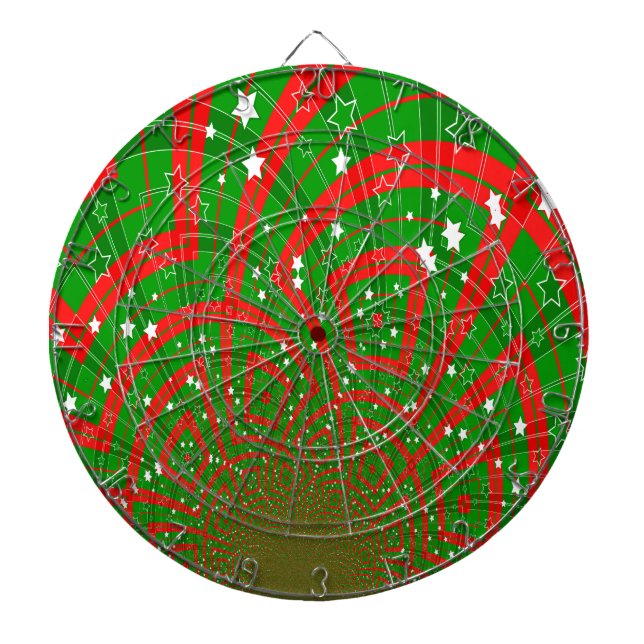 abstrakte Weihnachtsmuster Dartscheibe (vorne)
