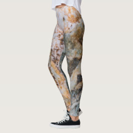 Abstrakte, weiße Grungelform Leggings