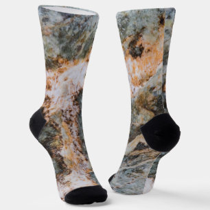 Abstrakte, weiße Grungelform Socken