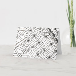 Abstrakte, weiße und schwarze Designs beachten. Dankeskarte