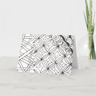 Abstrakte, weiße und schwarze Designs beachten. Dankeskarte