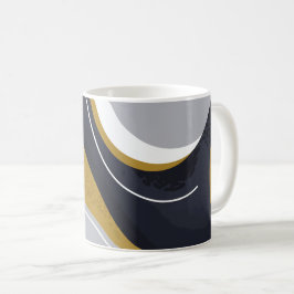 Abstrakte Wellen in neutralen Tönen Kaffeetasse