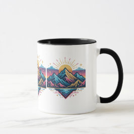 Abstrakte Wellen-Kaffeetasse für Kunstliebhaber Tasse