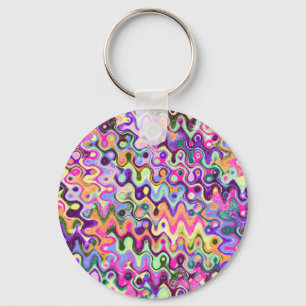 Abstrakte Wellen Keychain Schlüsselanhänger
