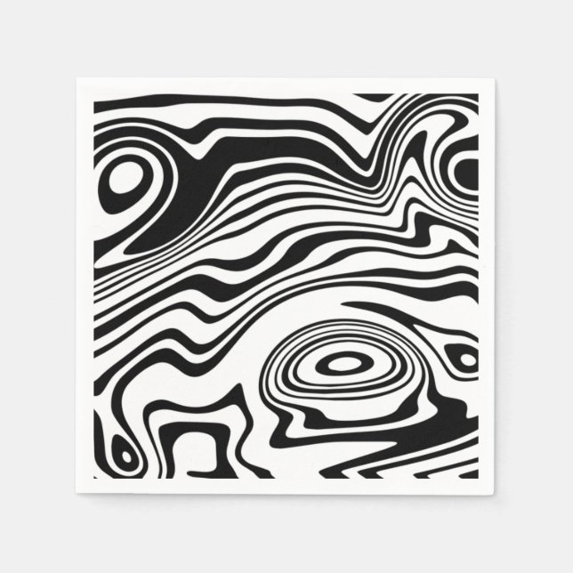 Abstrakte Wellen Napkins - Farbe wählen Serviette (Vorderseite)