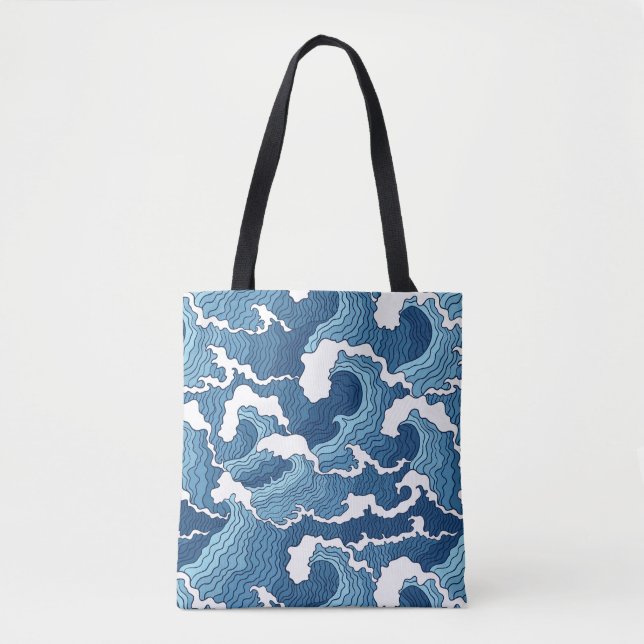 Abstrakte Wellen Tasche (Vorderseite)