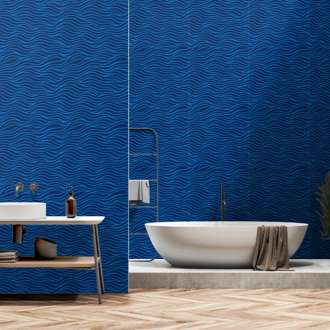 Abstrakte Wellen und Wasserdurchflussflächen Tapete (Badezimmer)