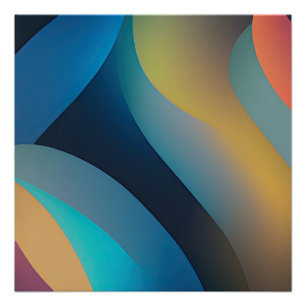Abstrakte Wellen und Wirbel 29 Poster