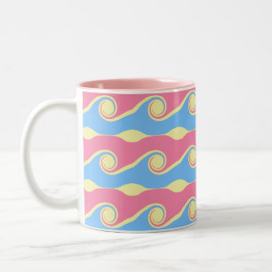 Abstrakte Wellen Zweifarbige Tasse