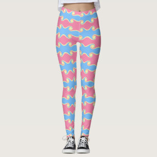 Abstrakte Wellenbrecher in Pastellfarben Leggings