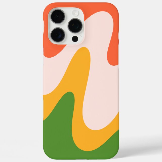Abstrakte wellige Flüssigkeitsformen iPhone 16 Pro Max Hülle (Rückseite)