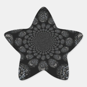 Abstrakte Welten verzerrt Spiral Stern-Aufkleber